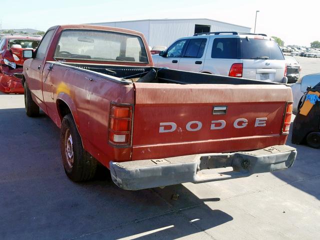 1B7GL26X6LS708803 - 1990 DODGE DAKOTA RED photo 3