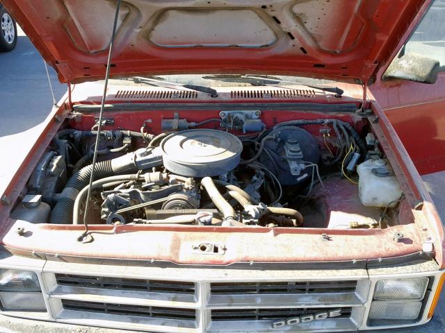 1B7GL26X6LS708803 - 1990 DODGE DAKOTA RED photo 7