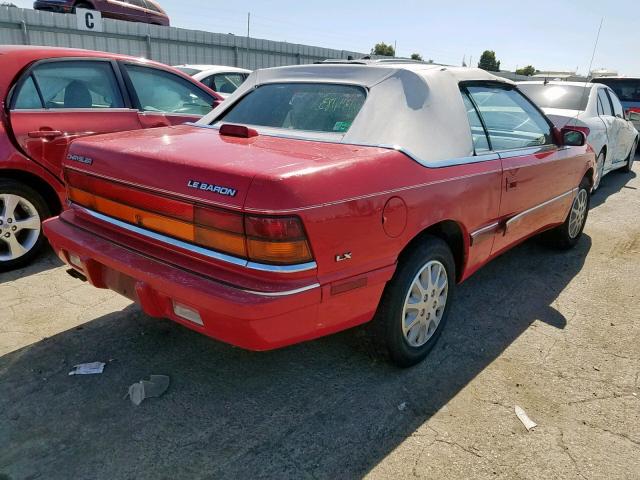 1C3EU4538SF553634 - 1995 CHRYSLER LEBARON GT RED photo 4