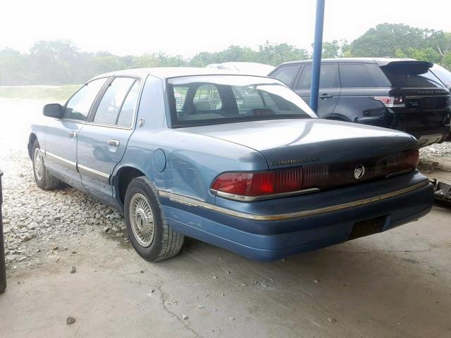 2MELM74W6PX630446 - 1993 MERCURY GRAND MARQ BLUE photo 3