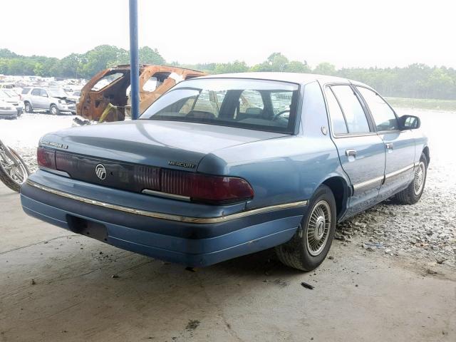 2MELM74W6PX630446 - 1993 MERCURY GRAND MARQ BLUE photo 4