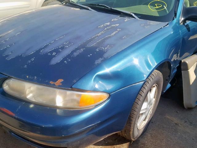 1G3NL12F33C105204 - 2003 OLDSMOBILE ALERO GL GREEN photo 9