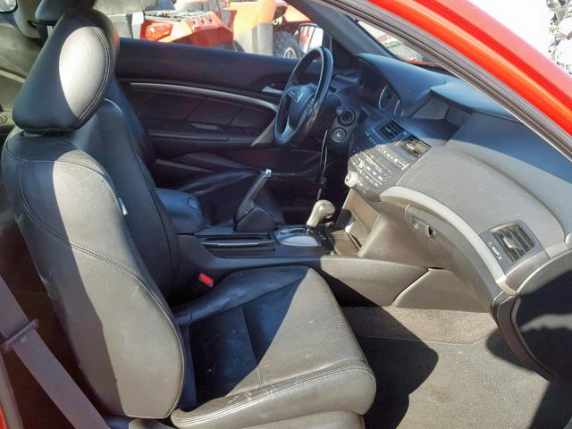 1HGCS22828A013314 - 2008 HONDA ACCORD EXL RED photo 5