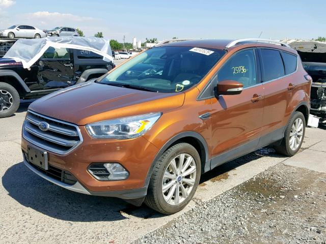 1FMCU9J99HUD41318 - 2017 FORD ESCAPE TIT ORANGE photo 2