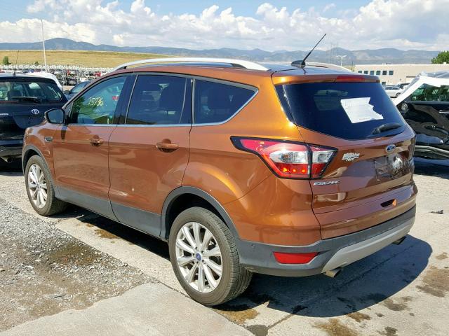 1FMCU9J99HUD41318 - 2017 FORD ESCAPE TIT ORANGE photo 3