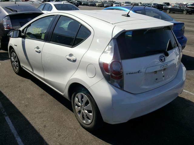 JTDKDTB31E1574002 - 2014 TOYOTA PRIUS C WHITE photo 3