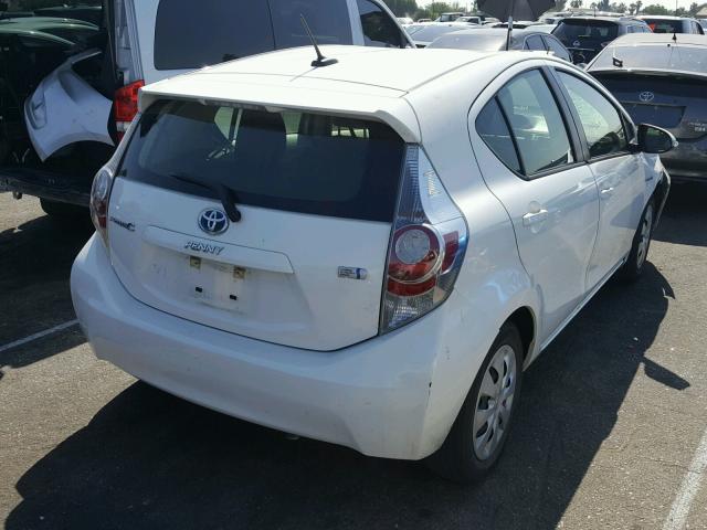 JTDKDTB31E1574002 - 2014 TOYOTA PRIUS C WHITE photo 4