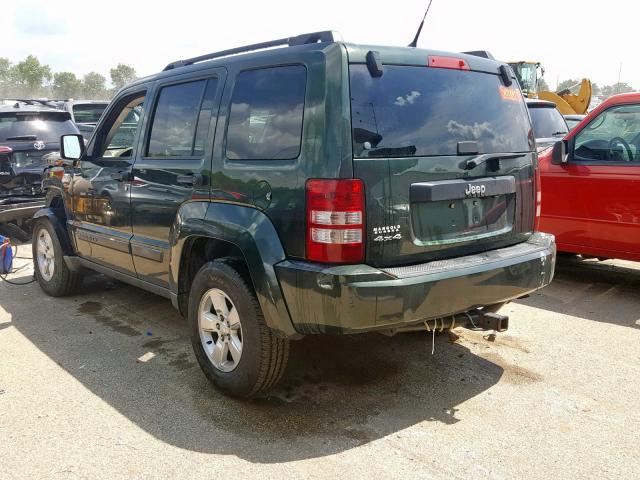 1J4PN2GK7BW519317 - 2011 JEEP LIBERTY SP GREEN photo 3