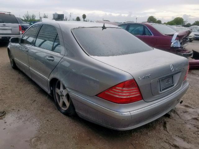WDBNG70J24A397969 - 2004 MERCEDES-BENZ S 430 SILVER photo 3