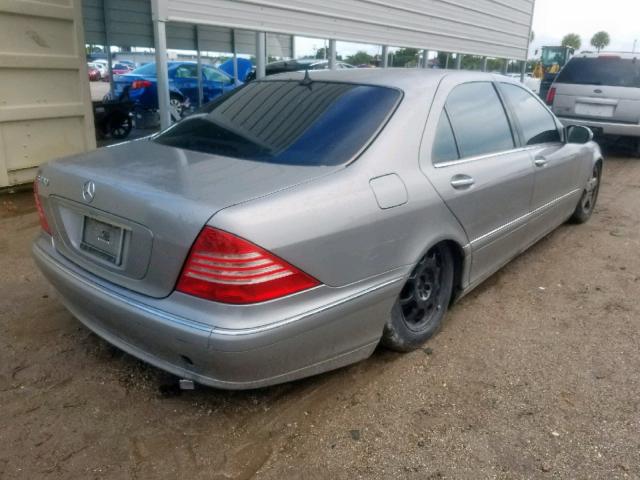 WDBNG70J24A397969 - 2004 MERCEDES-BENZ S 430 SILVER photo 4