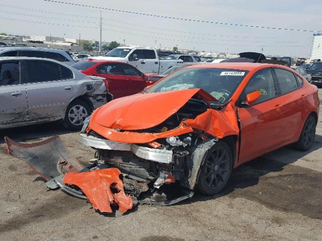 1C3CDFBB9FD310642 - 2015 DODGE DART SXT ORANGE photo 2