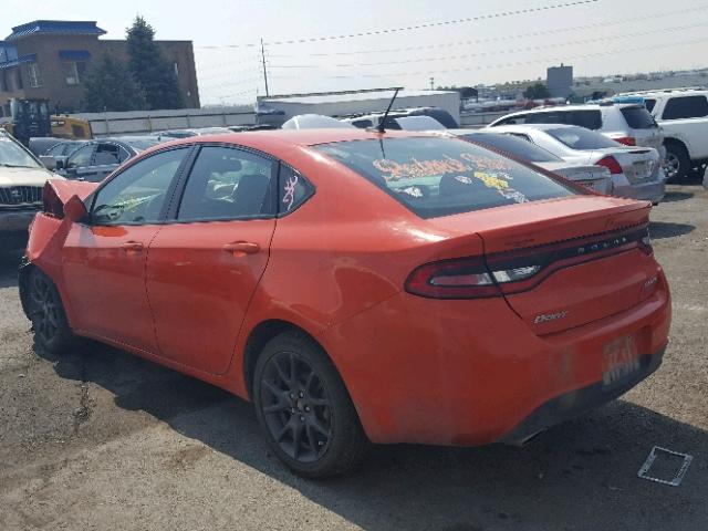 1C3CDFBB9FD310642 - 2015 DODGE DART SXT ORANGE photo 3