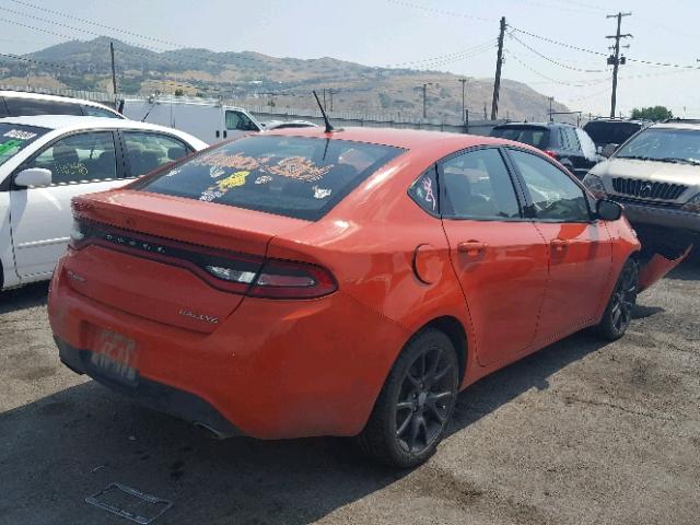 1C3CDFBB9FD310642 - 2015 DODGE DART SXT ORANGE photo 4