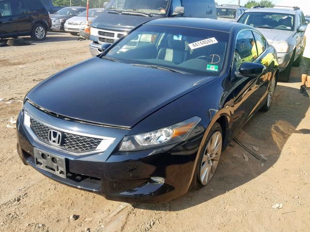 1HGCS22818A001123 - 2008 HONDA ACCORD EXL BLACK photo 2