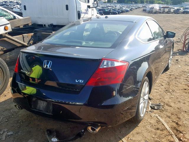 1HGCS22818A001123 - 2008 HONDA ACCORD EXL BLACK photo 4