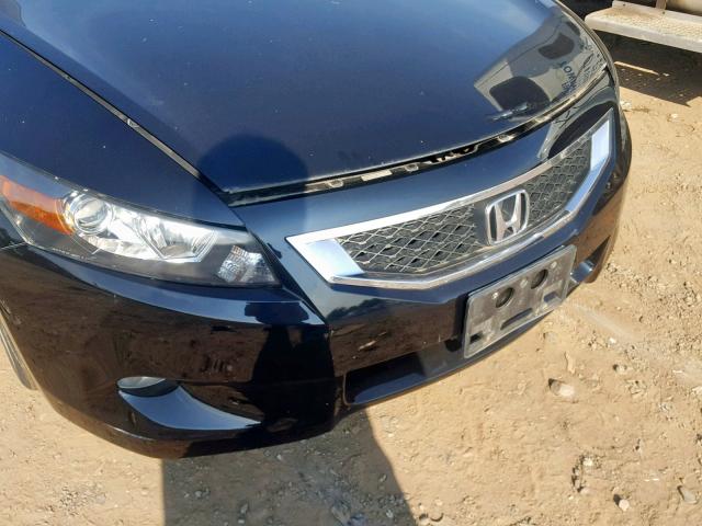 1HGCS22818A001123 - 2008 HONDA ACCORD EXL BLACK photo 9