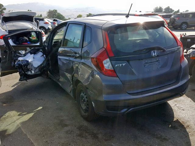 3HGGK5H46KM703875 - 2019 HONDA FIT LX GRAY photo 3