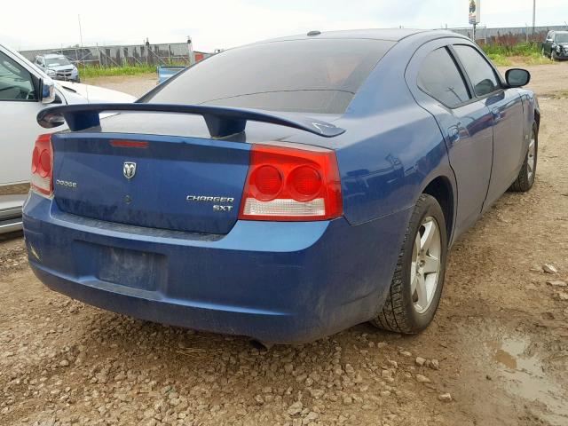 2B3KA33V19H532480 - 2009 DODGE CHARGER SX BLUE photo 4