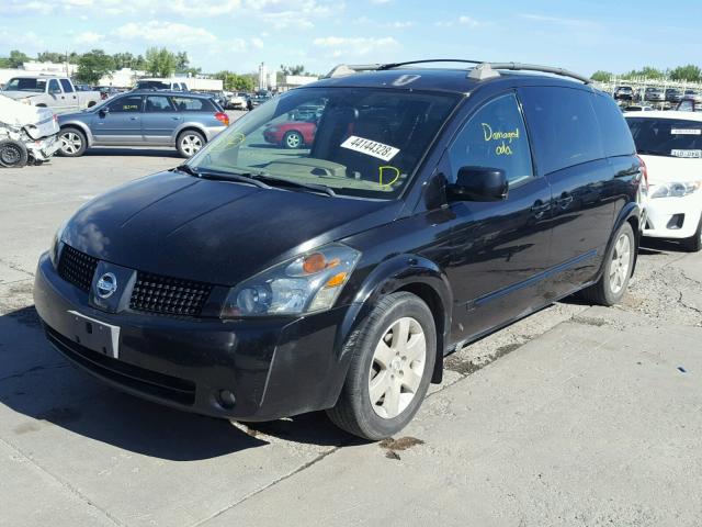 5N1BV28U05N109822 - 2005 NISSAN QUEST S BLACK photo 2