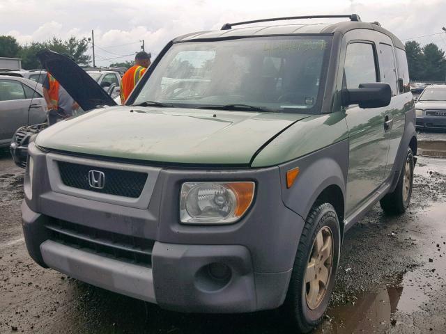 5J6YH28573L034845 - 2003 HONDA ELEMENT EX GREEN photo 2