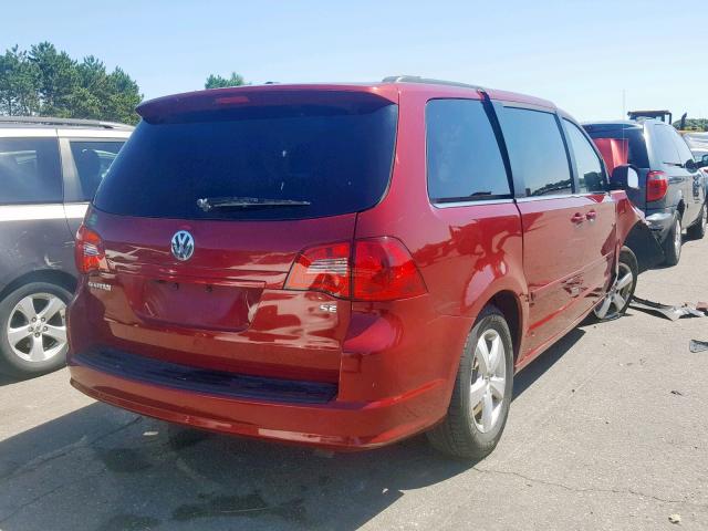 2V4RW3DG9BR637434 - 2011 VOLKSWAGEN ROUTAN SE MAROON photo 4