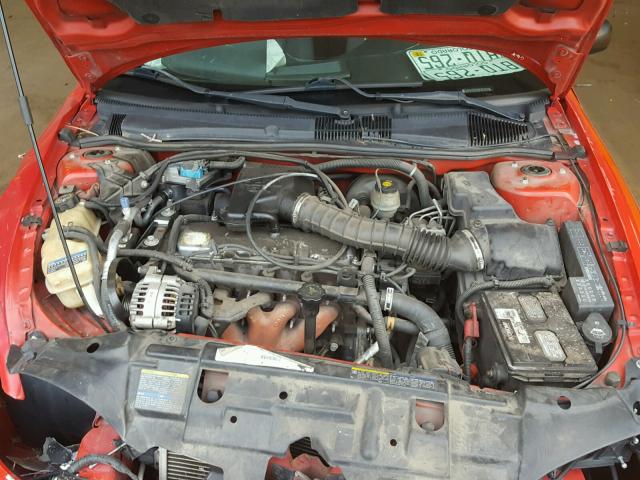 1G1JC524827374965 - 2002 CHEVROLET CAVALIER B RED photo 7