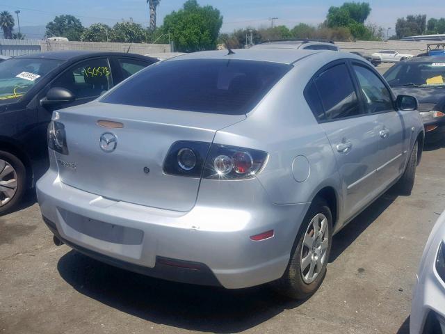 JM1BK12G181789140 - 2008 MAZDA 3 I SILVER photo 4