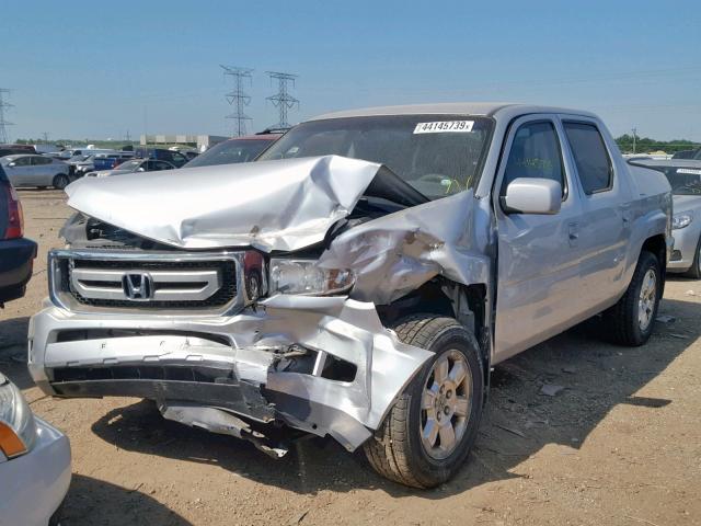 5FPYK164X9B101355 - 2009 HONDA RIDGELINE SILVER photo 2