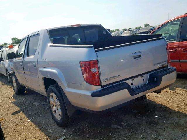 5FPYK164X9B101355 - 2009 HONDA RIDGELINE SILVER photo 3