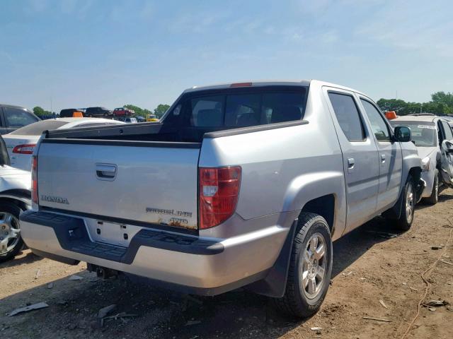 5FPYK164X9B101355 - 2009 HONDA RIDGELINE SILVER photo 4