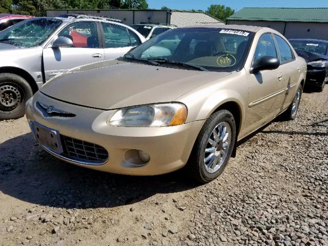 1C3EL56U41N560942 - 2001 CHRYSLER SEBRING LX GOLD photo 2