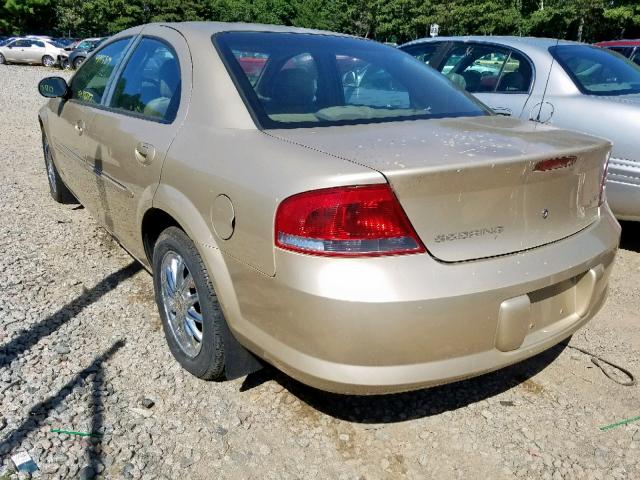 1C3EL56U41N560942 - 2001 CHRYSLER SEBRING LX GOLD photo 3