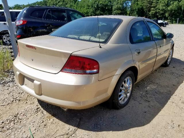 1C3EL56U41N560942 - 2001 CHRYSLER SEBRING LX GOLD photo 4