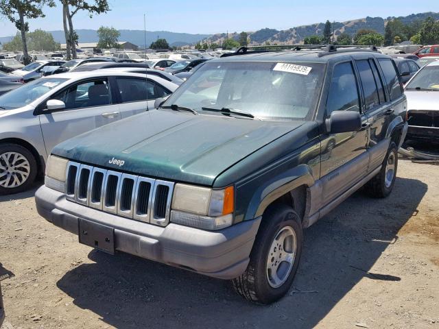 1J4GZ58S0VC512252 - 1997 JEEP GRAND CHER GREEN photo 2