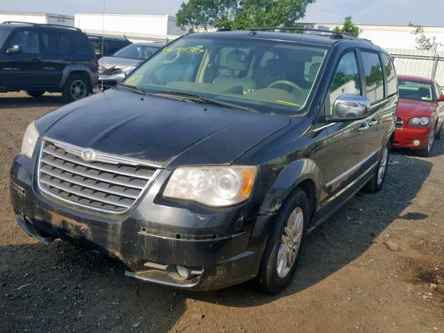 2A8HR64X28R640904 - 2008 CHRYSLER TOWN & COU BLACK photo 2