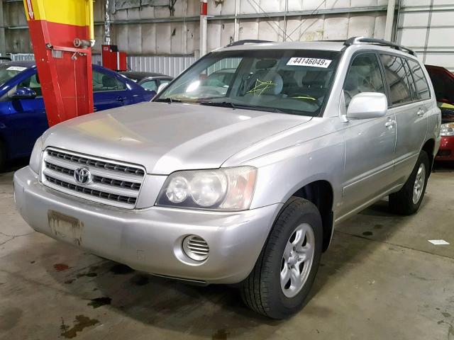 JTEHD21A210006132 - 2001 TOYOTA HIGHLANDER SILVER photo 2