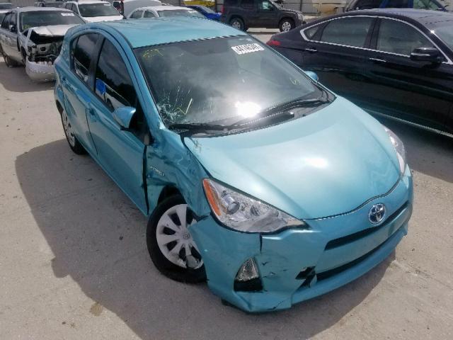 JTDKDTB39E1060852 - 2014 TOYOTA PRIUS C TEAL photo 1