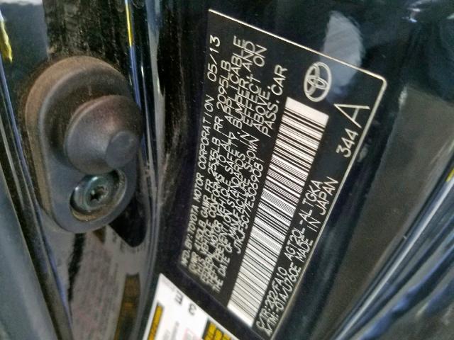 JTKJF5C77E3069081 - 2014 TOYOTA SCION TC შავი ფოტო 10