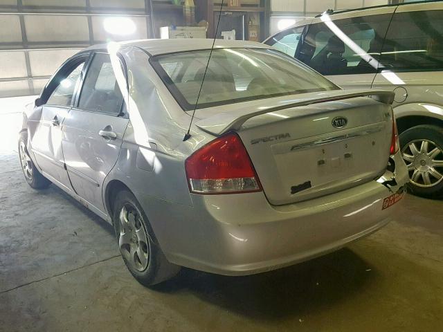 KNAFE221995645501 - 2009 KIA SPECTRA EX SILVER photo 3