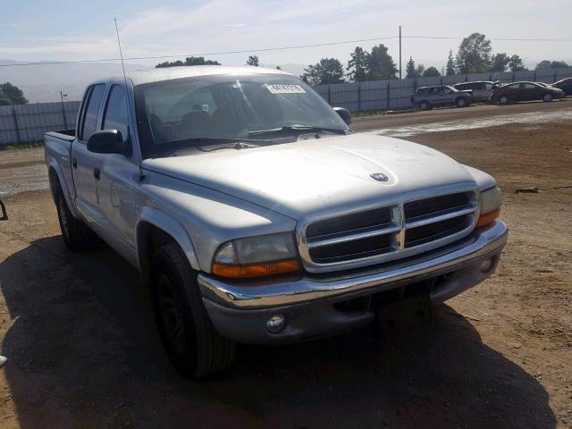 1D7HL48N24S509430 - 2004 DODGE DAKOTA QUA SILVER photo 1