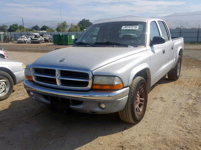 1D7HL48N24S509430 - 2004 DODGE DAKOTA QUA SILVER photo 2