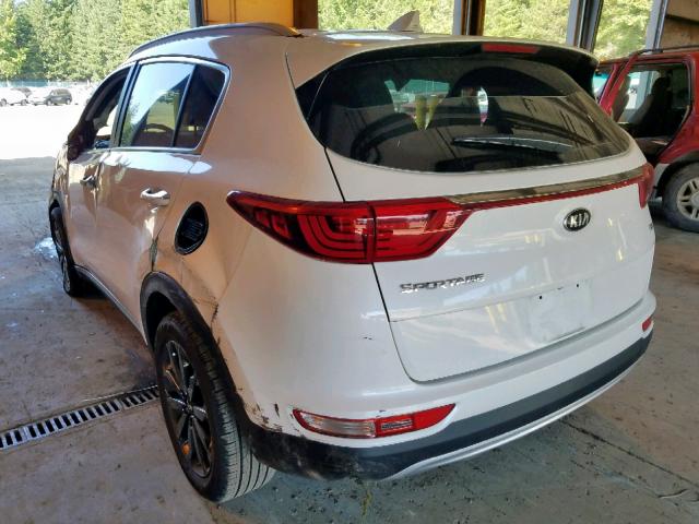 KNDPNCAC5J7478336 - 2018 KIA SPORTAGE E WHITE photo 3