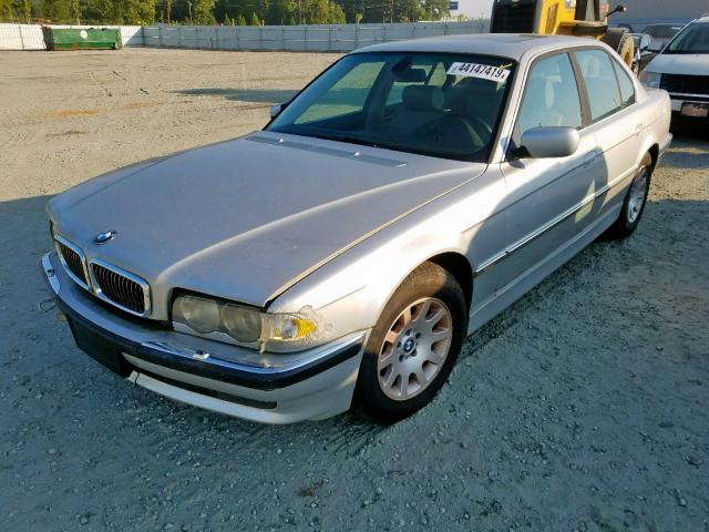 WBAGG83471DN83620 - 2001 BMW 740 I AUTO SILVER photo 2