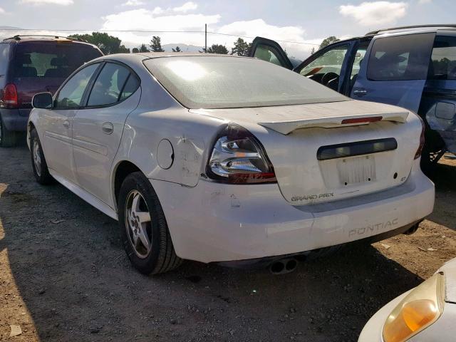 2G2WP522841138644 - 2004 PONTIAC GRAND PRIX WHITE photo 3