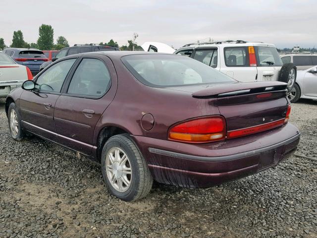 1B3EJ56H7TN118701 - 1996 DODGE STRATUS ES BURGUNDY photo 3