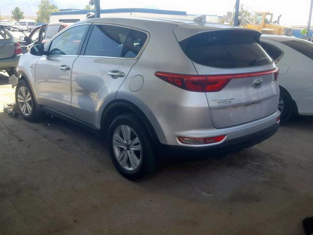 KNDPMCAC5H7063997 - 2017 KIA SPORTAGE L SILVER photo 3