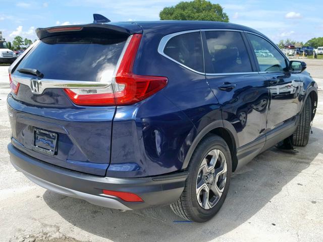 5J6RW1H87KA042095 - 2019 HONDA CR-V EXL BLUE photo 4