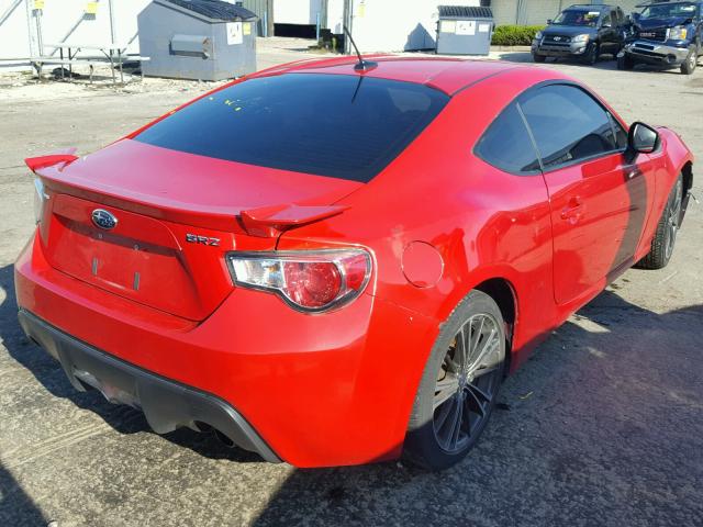 JF1ZCAC15D2613546 - 2013 SUBARU BRZ 2.0 LI RED photo 4