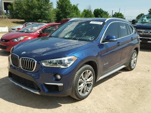 WBXHT3C35H5F85275 - 2017 BMW X1 XDRIVE2 BLUE photo 2