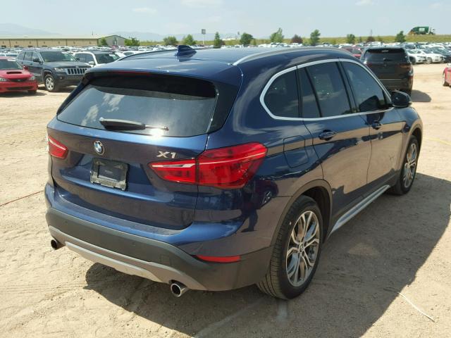 WBXHT3C35H5F85275 - 2017 BMW X1 XDRIVE2 BLUE photo 4